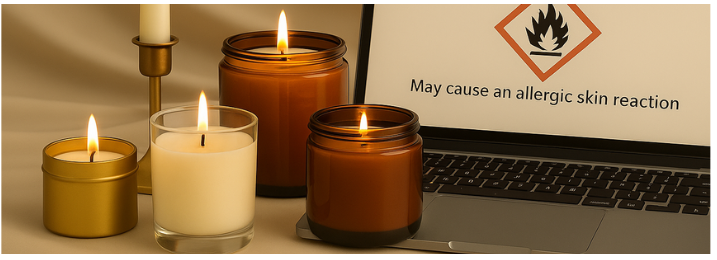 Candles with CLP label
